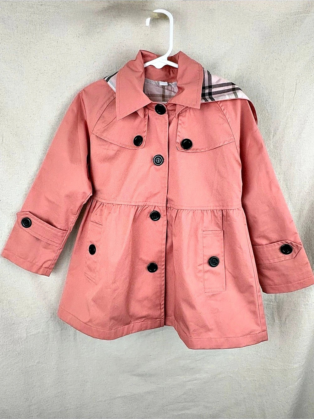 Toddler Girls Pink Rain Jacket, WORN ONCE, Waterproof.
